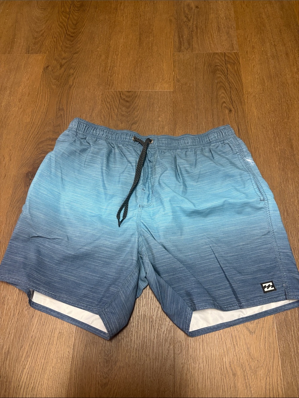 Billabong Blue Striped Swim Trunks